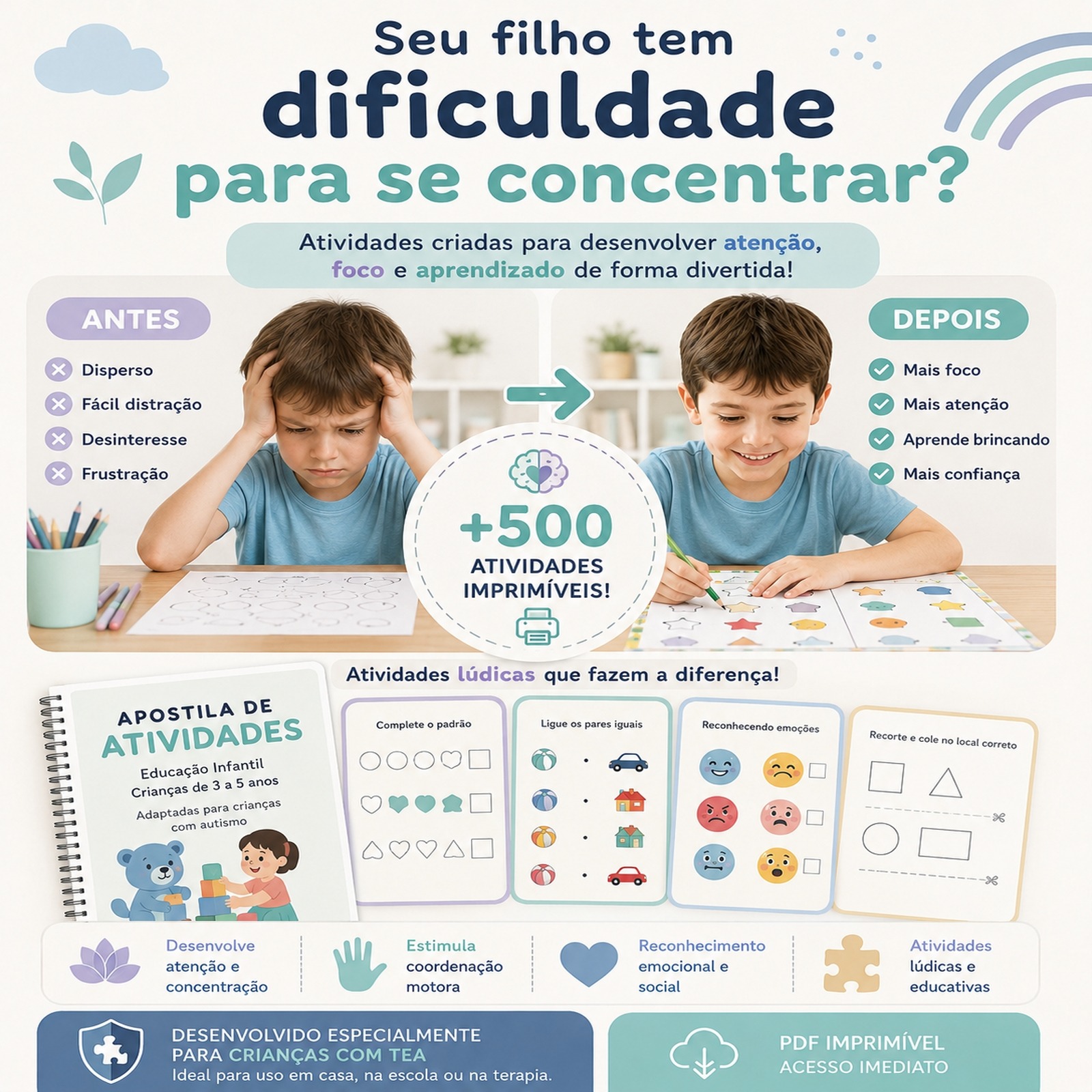 Kit para estimular desenvolvimento infantil